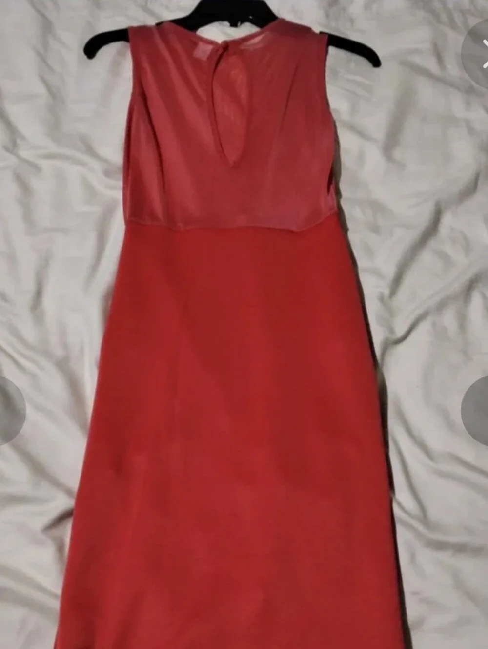 Source Unknown Red High-Low Cutout Midi Skirt